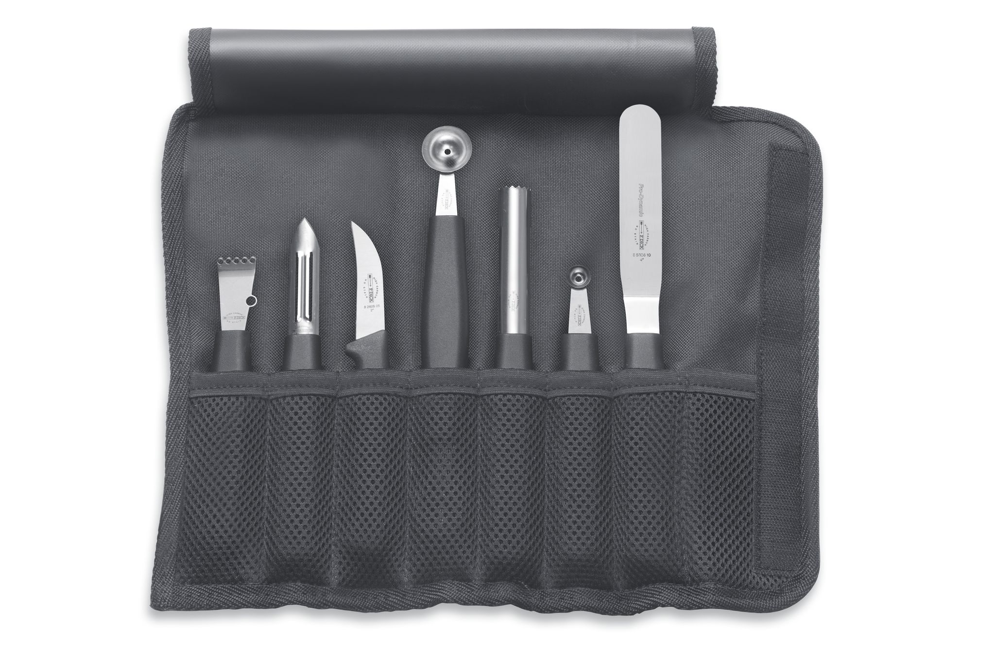 F. Dick Garnierset Mit Rolltasche 7-teilig Sparschäler Palette Fruchtausstecher