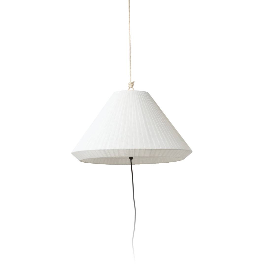 Faro Barcelona - Saigon Out Tragbare Lampe Und Aufhängung Grau/mattweiß T70 Cremefarbener Lochsockel