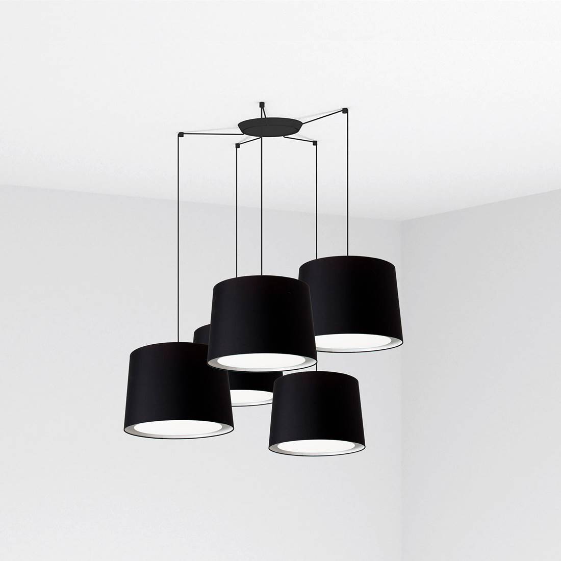 Faro Conga - Cluster Pendelleuchte Schwarz, E27