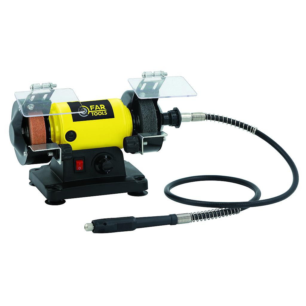 Mini Grinder - Fartools - Mbg120 - 120 W - 75 Mm - Supplied With 1 Grinding Wheel And 1 Polishing Brush