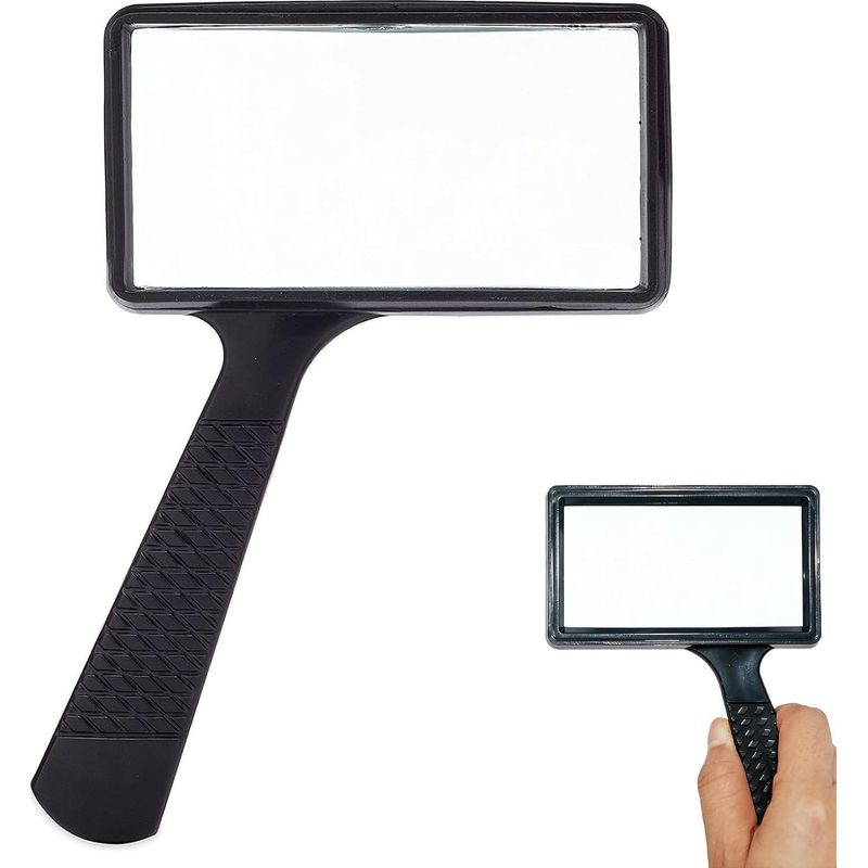 10-fache Leselupe Mit Hd-rechtecklinse, Leichte 170-g-leselupe In Schwarz, Ideal Für Senioren, Komfortables Vergrößerungsinstrument Zum Lesen Und Für Die Freizeit.