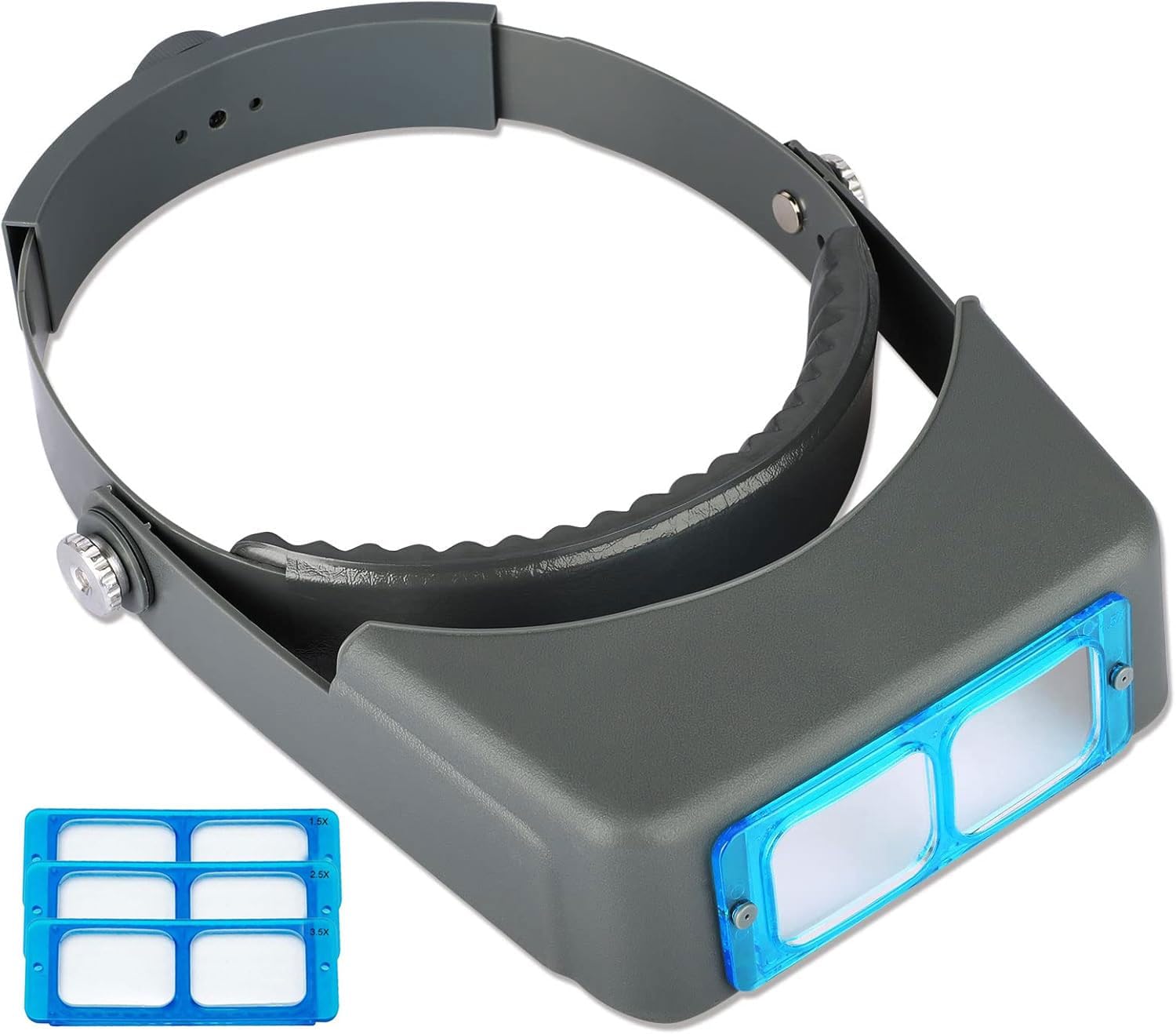 Kopflupe, Professionelle Stirnbandlupe, Lesebrille, Fernglas Mit 1,5-facher, 2-facher, 2,5-facher Und 3,5-facher Vergrößerung Für Reparaturen Und Bastelarbeiten