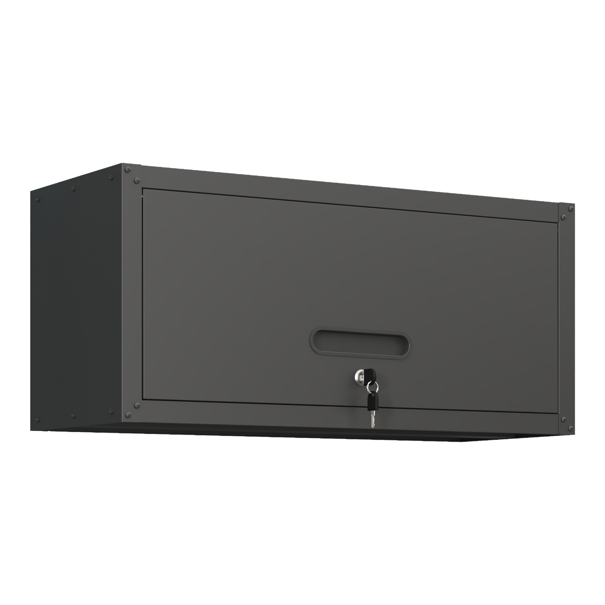 „mehrzweck-metallwandschrank, Wandmontierter Werkzeugschrank Mit Abschließbarer Tür, Hängender Werkzeugschrank Aus Stahl, Geeignet Für Garage, Keller, Werkstatt Und Küche, H 34,5 Cm × B 75 Cm × T 30 C