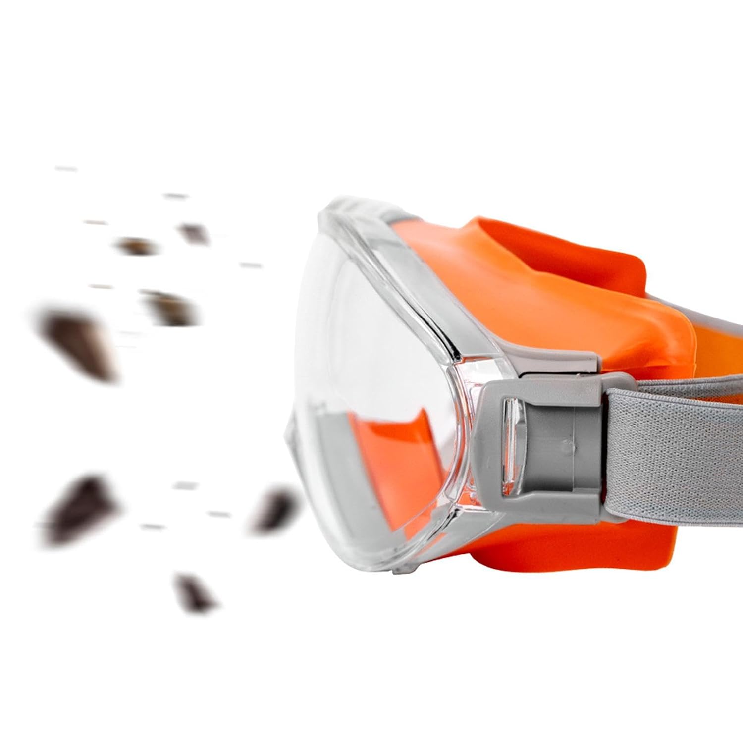 Schutzbrille Für Erwachsene, Klare Gläser, Geeignet Für Industrielle Sprüharbeiten Und Wissenschaftliche Arbeiten (orange, Beschlagfreie Ausführung).