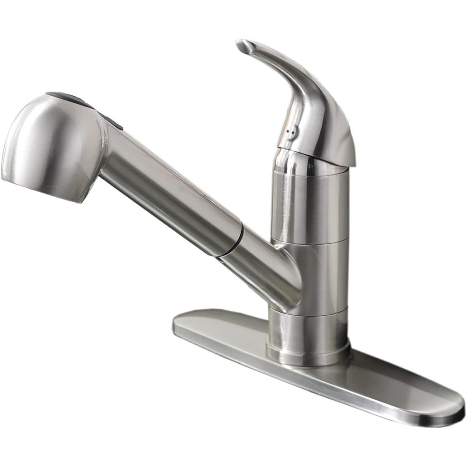 Küchenarmatur Mit Ausziehbarem Duschkopf, Einteiliger Kaltwasserschlauch (silber, 1 Stück).