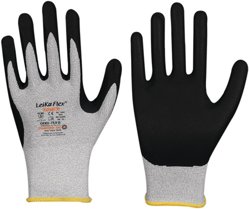 Fp - Leipold 1464 Handschuhe Leikaflex® Touch 1464 Gr.10 Grau/schwarz En 388 Nylon