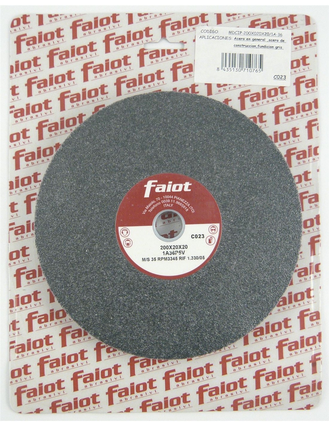 Muela B Faiot Mit Den Abmessungen 150x25x32 Mm Und Einer Intensität Von 1a.