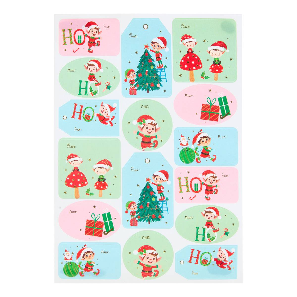 Etiketten Pqt Kdo Lutin X32 - Feeric Lights & Christmas