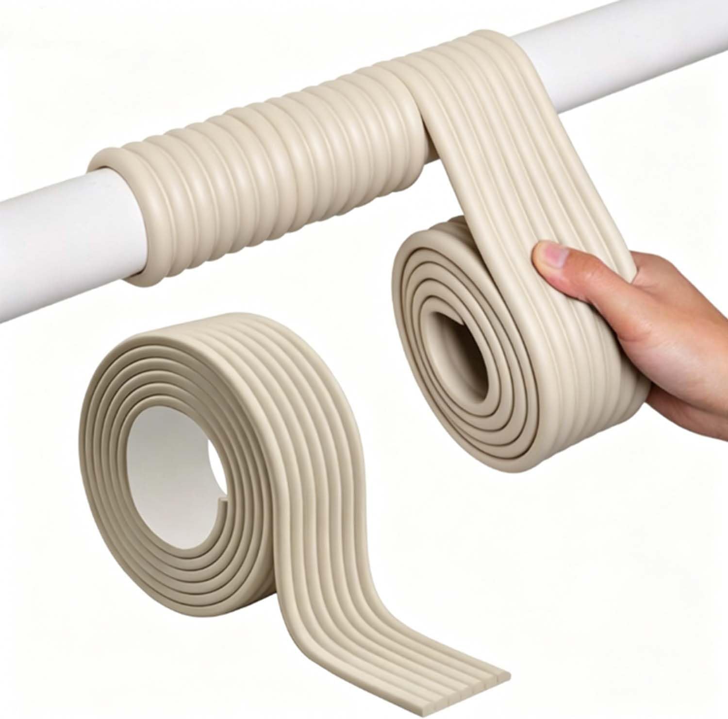 Außenrohrisolierung, Schaumstoff-isolierschlauch, Heizungsrohrisolierung, Schaumstoff-isolierschlauch Für Rohre Zum Schutz Vor Winterfrost (beige)