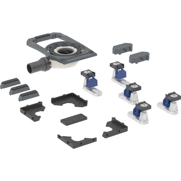 Geberit Duofix Duschwannenablauf Mit Fünf Füßen, Für Cleanfloor30 Duschfläche Integriert, Sperrwasserhöhe 30 Mm