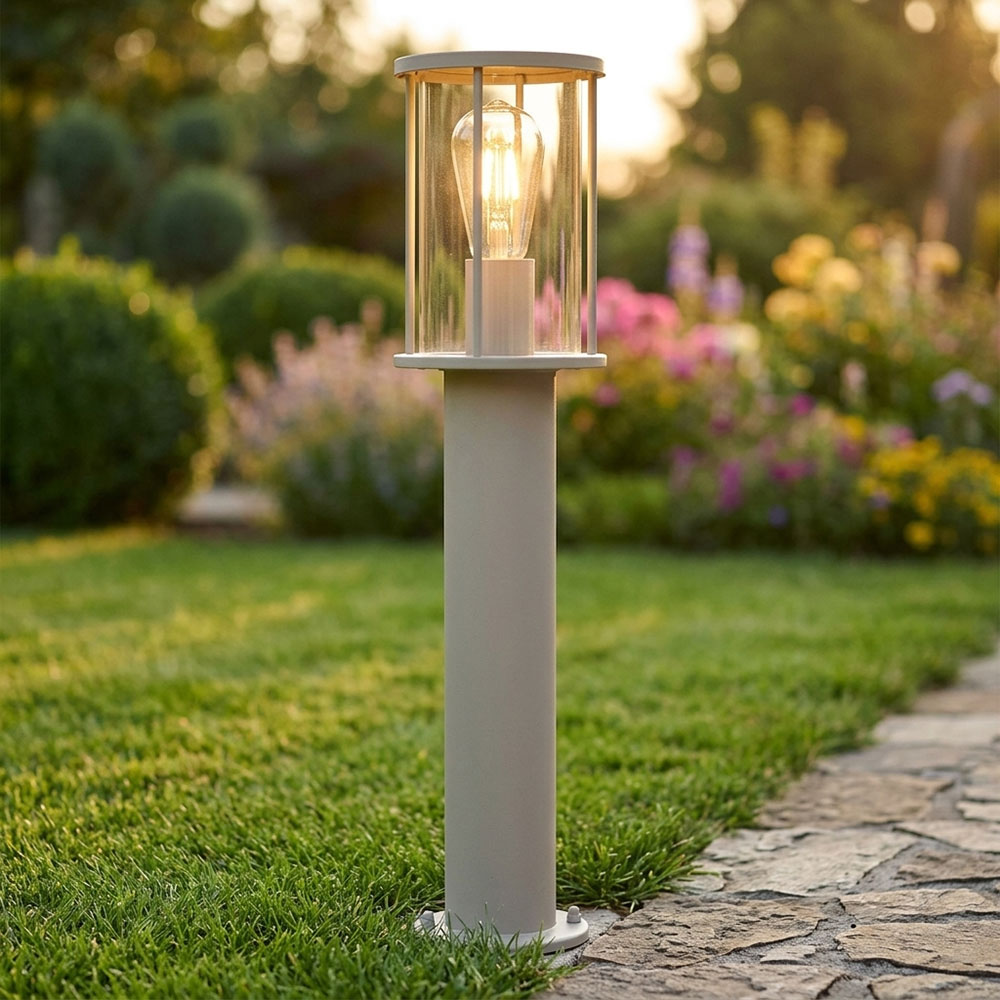 Led Außen-sockelleuchte Sockelleuchte Gartenleuchte Ip54 Sand Edelstahl H 60 Cm