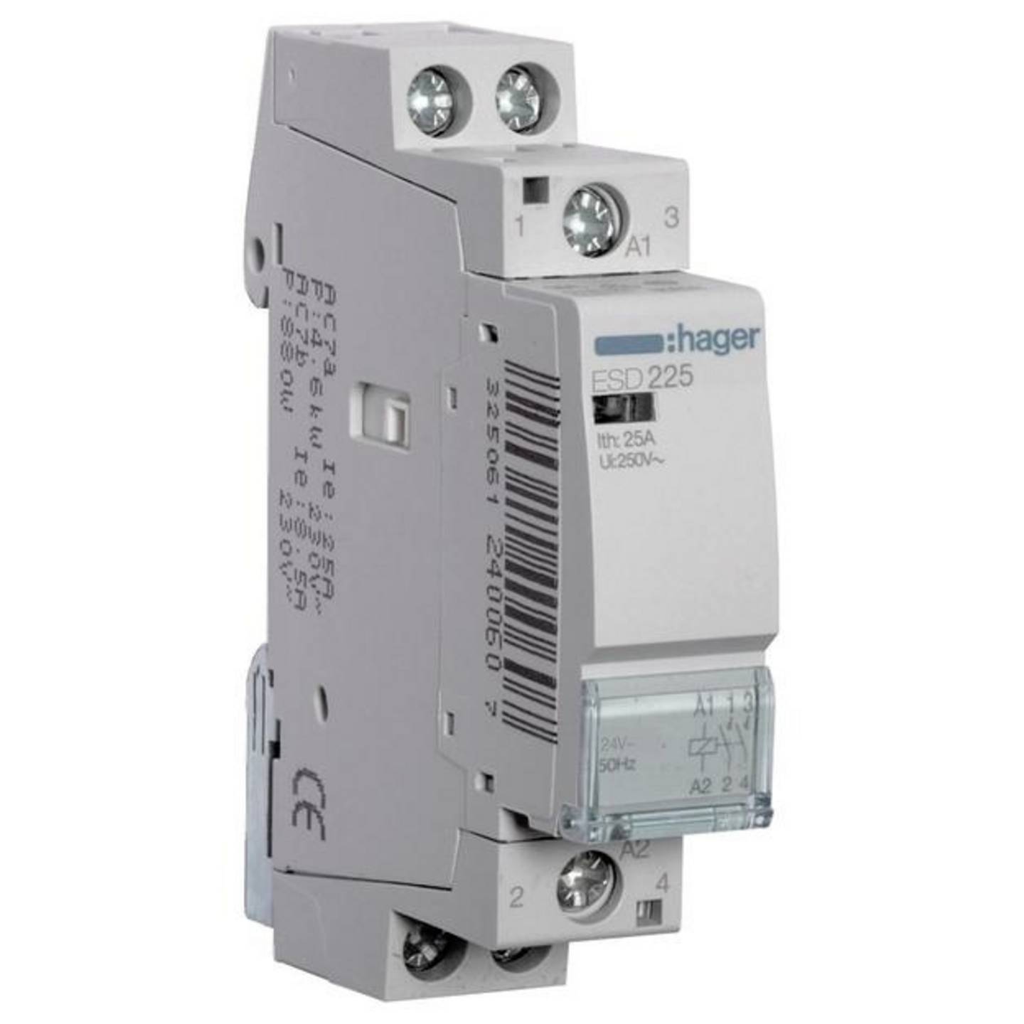 [neuwertig] B-ware Hager Installationsschütz Esd225 24v 2 Schließer 1900w Ip2x 25a 60mm 1 Stück