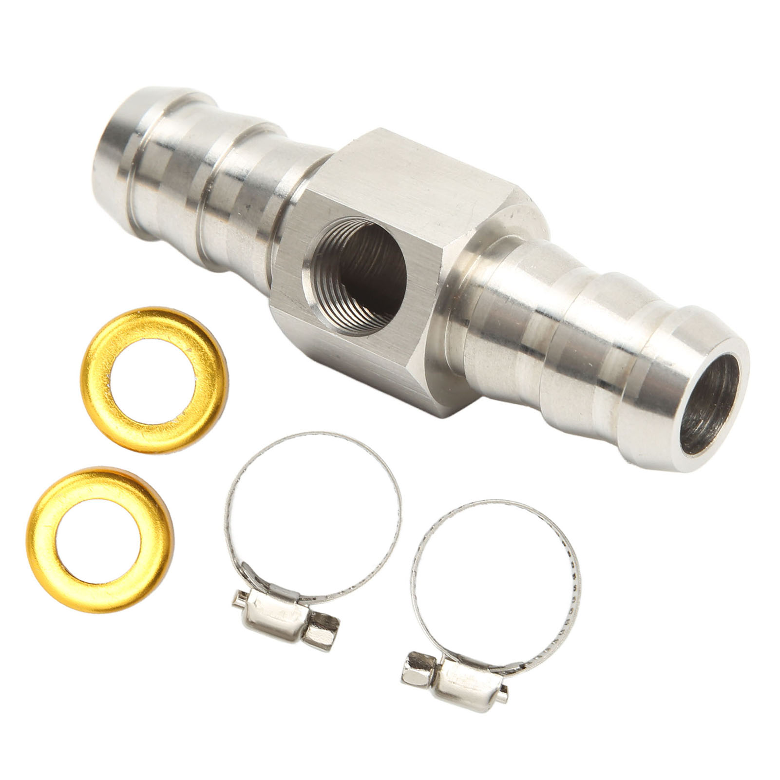 Kraftstoffleitungs-t-stück-adapter, Druckmessgerät-sensoradapter Aus Edelstahl 304 Mit Klemme Für Getriebe, Kühlmittel- Und Vergaserleitungen, 1/2 Zoll