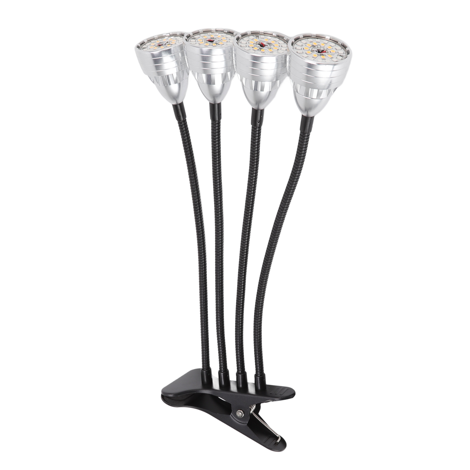 Led-pflanzenlampe Aus Aluminiumlegierung Mit 4 Biegsamen, Verstellbaren Köpfen, Usb-anschluss Und Clip Für Den Innenbereich