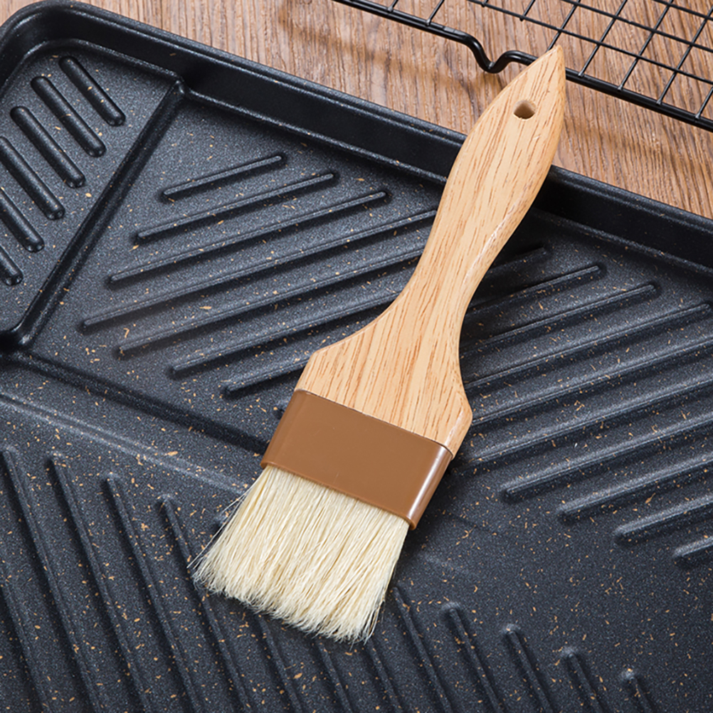 Woll-backpinsel, Küchen-ölpinsel Mit Holzgriff, Woll-grillpinsel