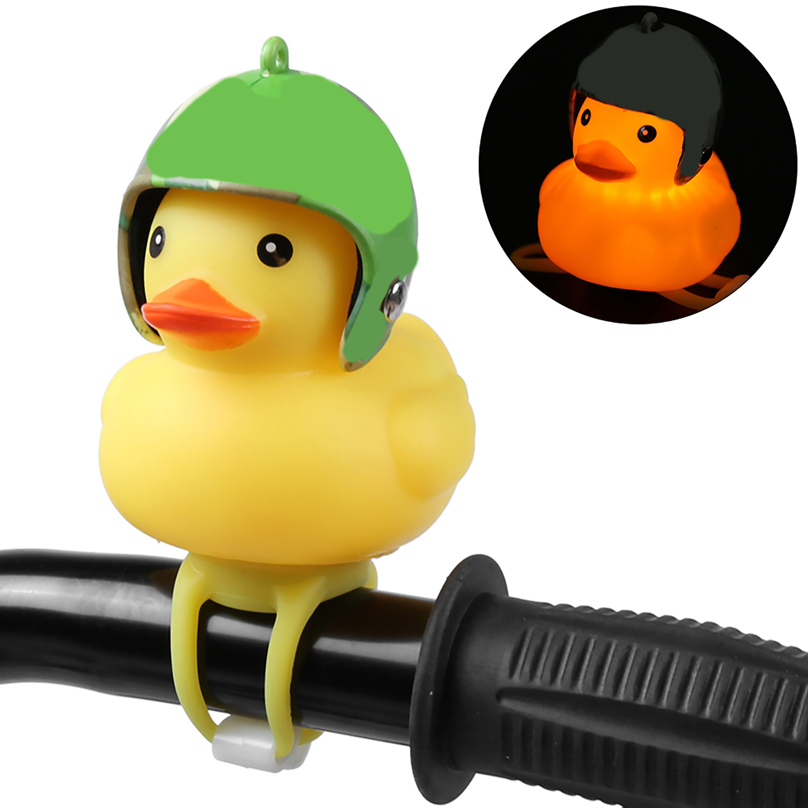 Gelbe Ente Fahrrad Motorradzubehör Mit Helm Warnlicht Und Ton (tarnmuster)