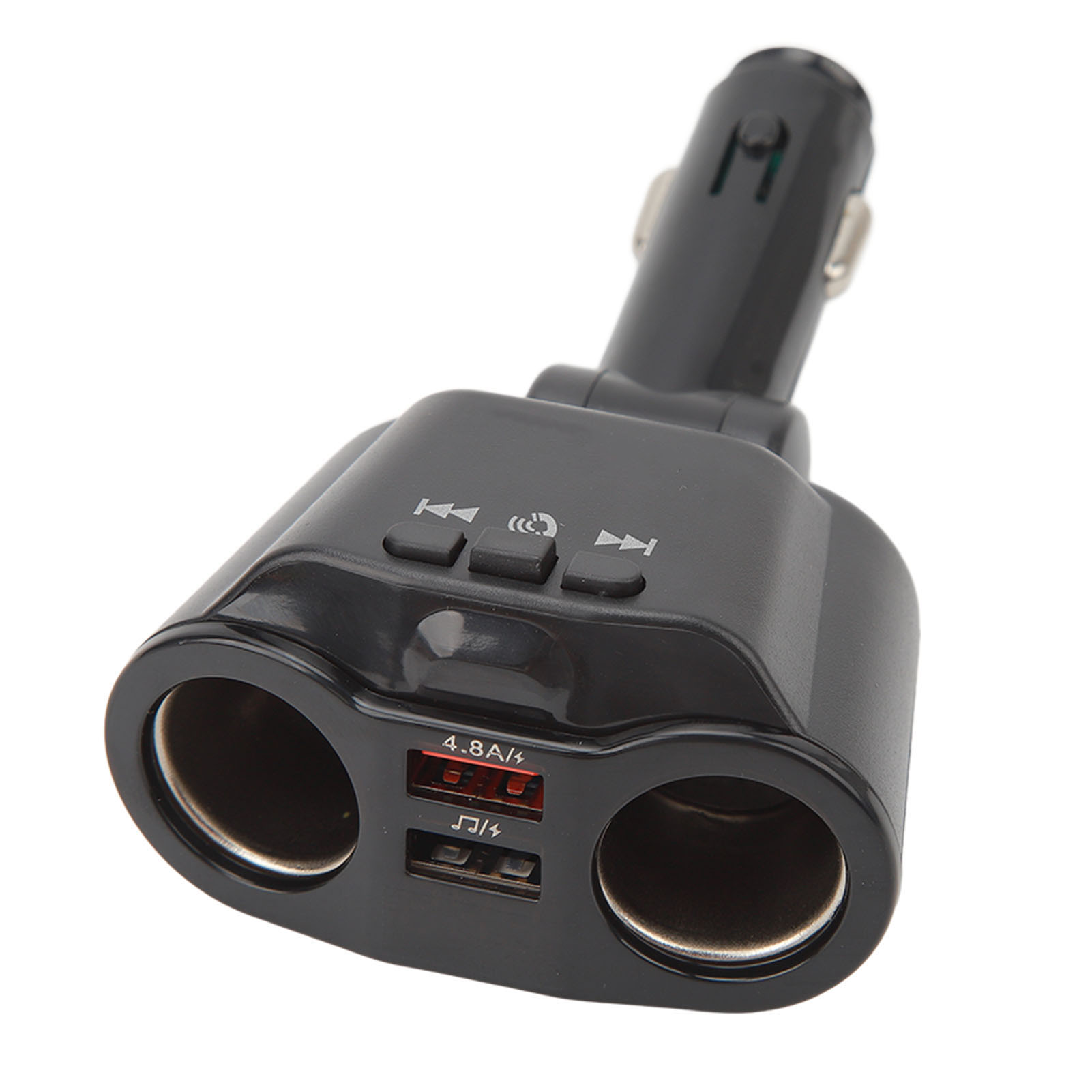 Bluetooth-2-steckdosen-zigarettenanzünder-splitter Mit Zwei Usb-ladeanschlüssen, Freisprechfunktion, Mp3-player Und Kfz-adapter