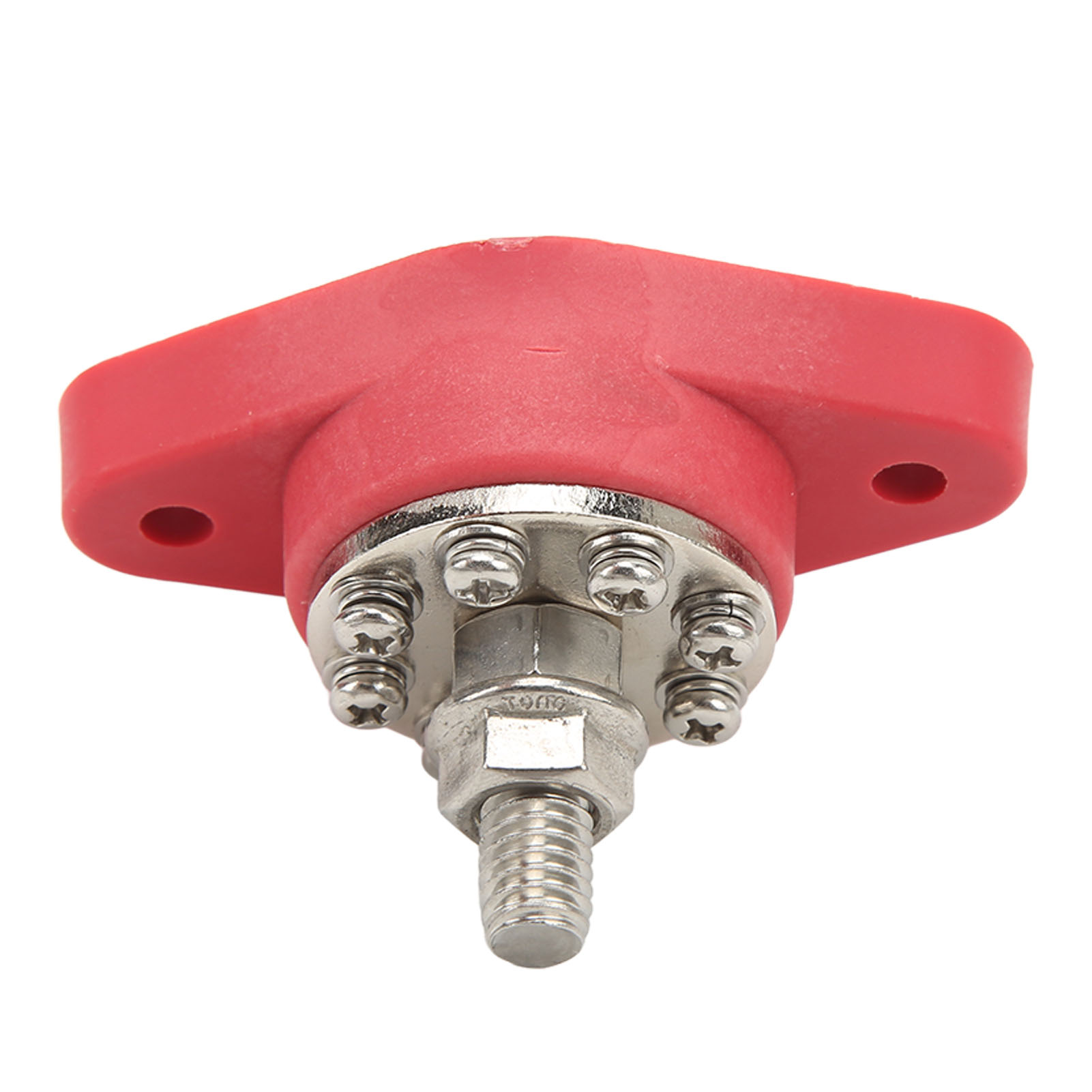 3/8 Zoll Roter M10 Einzelbolzen-stromverteileranschluss 12v 48v Batterie-anschlusspfosten-sammelschienenblockbolzen Für Autos, Wohnmobile, Schiffe, Lkws