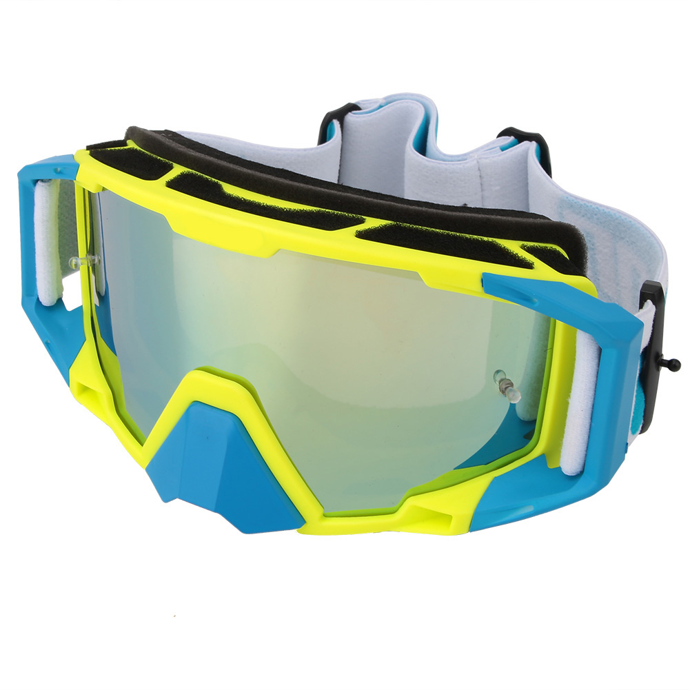 Outdoor-sport Motorradfahren Schutzbrille Winddicht Austauschbare Linse (gelb & Blau)