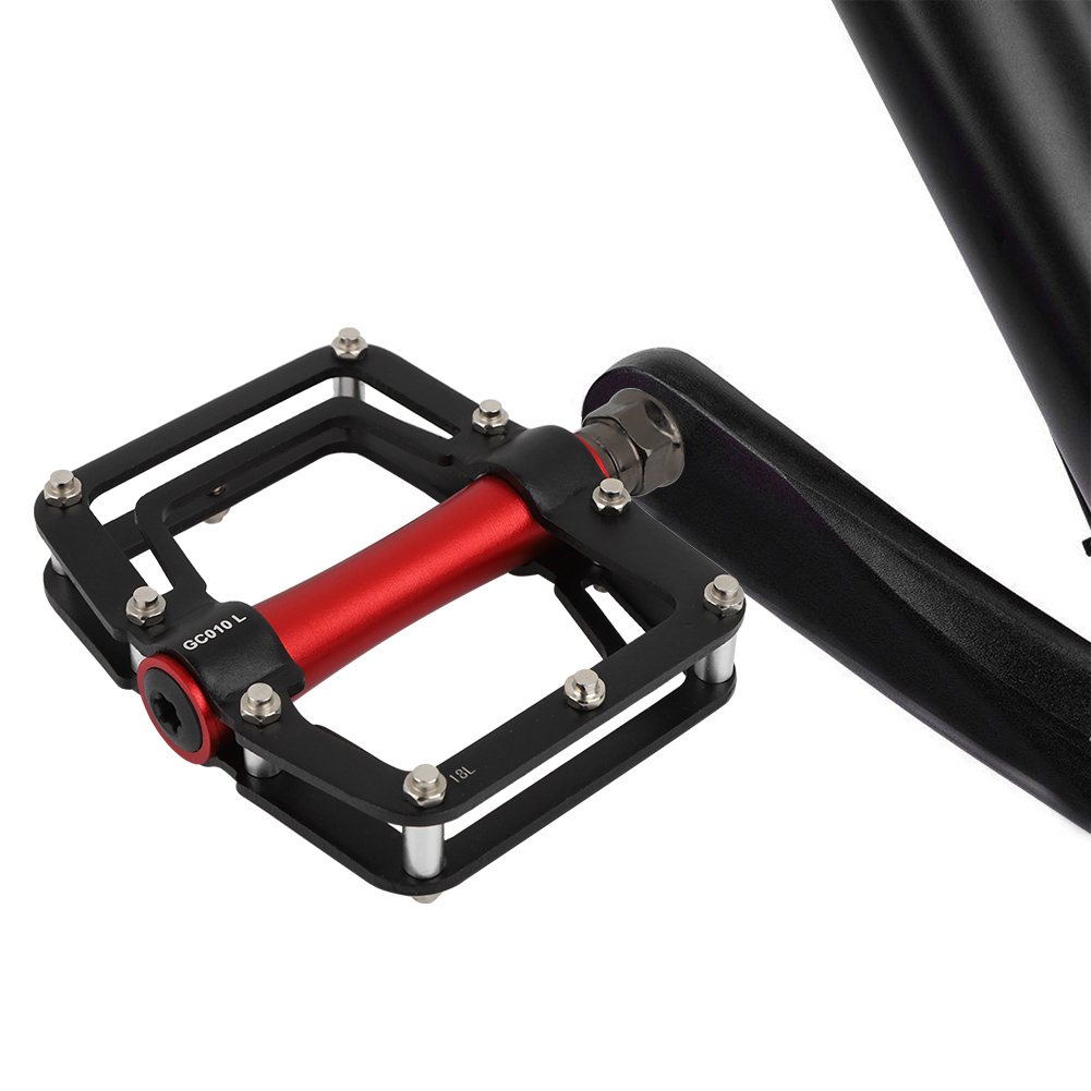 Paar Mountainbike-pedale Aus Aluminiumlegierung, Fahrrad-ersatzteile (schwarz & Rot)