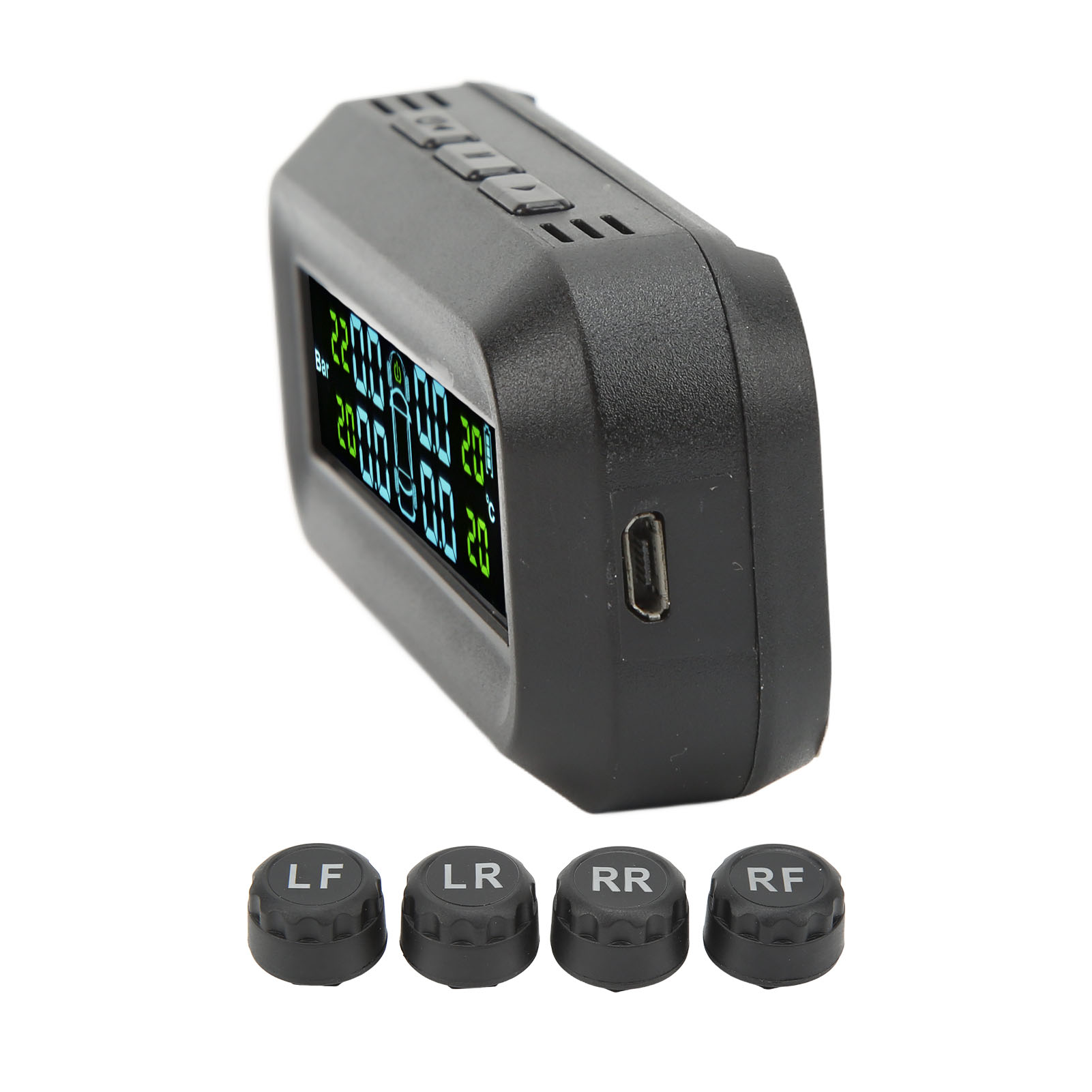 Hocheffizientes Reifendruckkontrollsystem (tpms) Mit Solarstrom Und Lcd-bildschirm Für Wohnmobile, Lkw Und Pkw (5 V Gleichstrom).