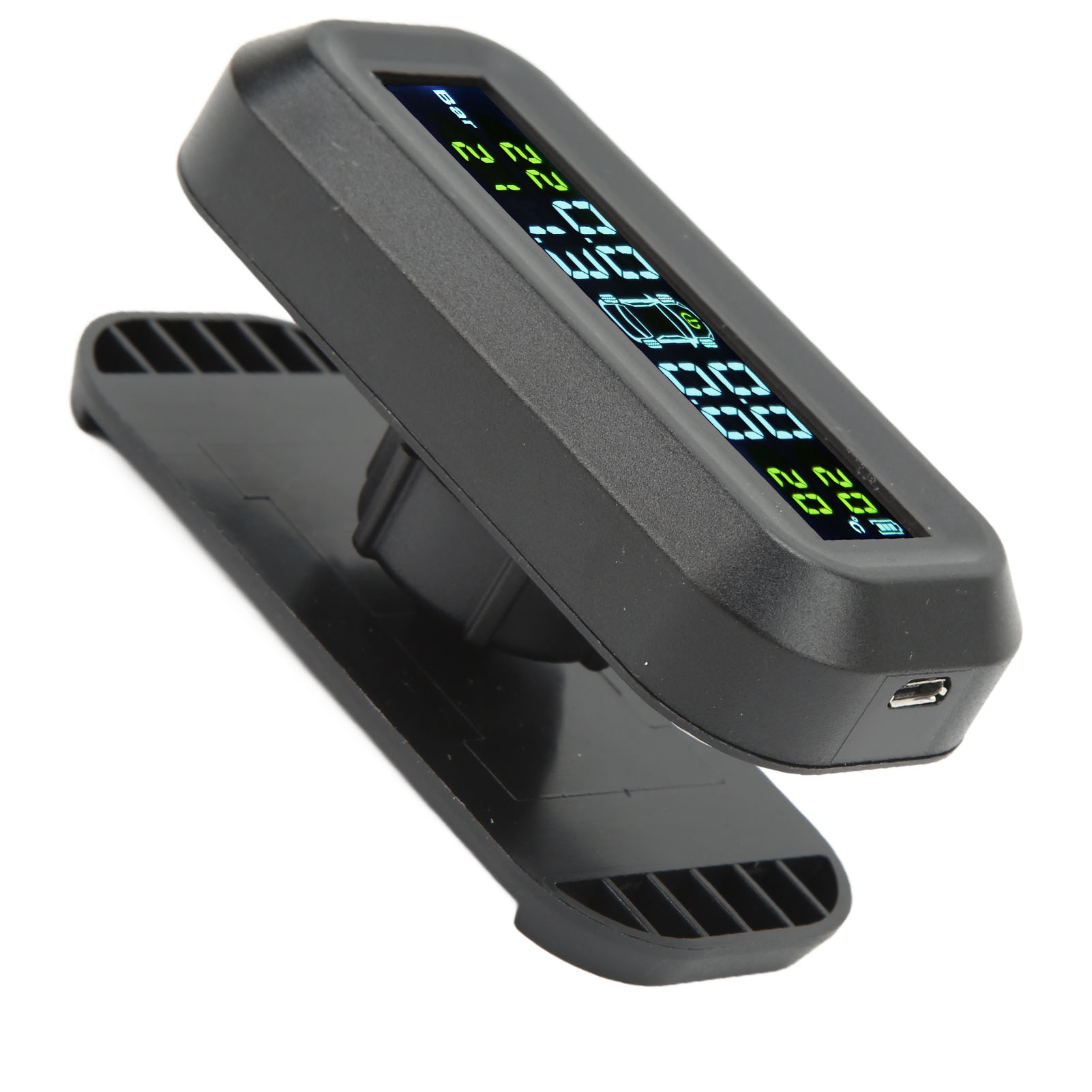 Kabelloses, Solarbetriebenes Tpms-reifendruckkontrollsystem Mit Lcd-bildschirm Und Lautem Alarm Für Transporter, Leichte Lkw Und Wohnmobile