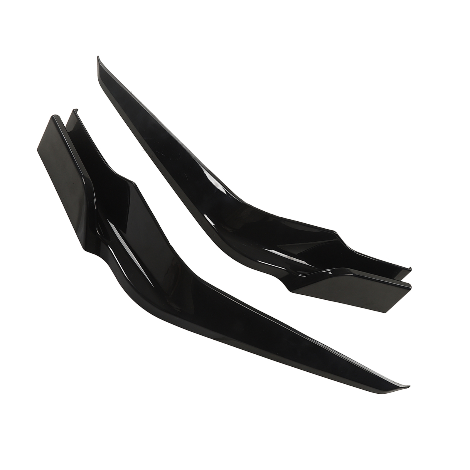 2 Stück Frontstoßstangensplitter, Glänzend Schwarz, Hochbelastbar, Verschleißfest, Ersatz Für Honda Civic 2021–2023