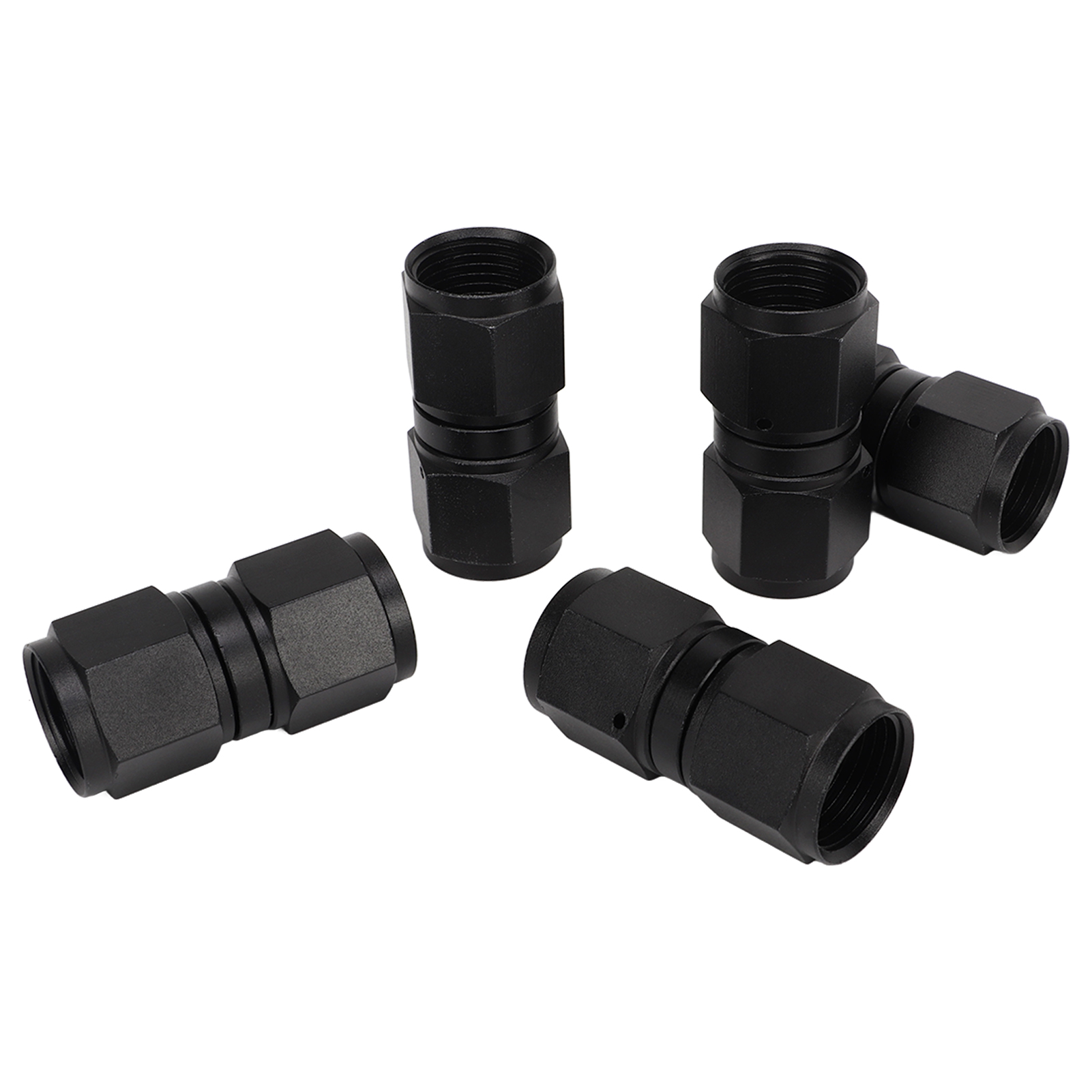 5 Stück 10an-anschlussadapter, Schwarz, Gerader, Drehbarer Schlauchanschluss Aus Aluminiumlegierung, Innengewinde