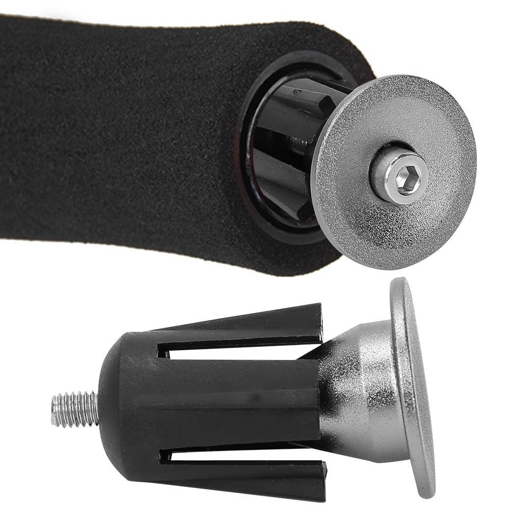 Paar Lenkerendkappen Aus Aluminiumlegierung Für Mountainbike-lenker (titanfarbe)