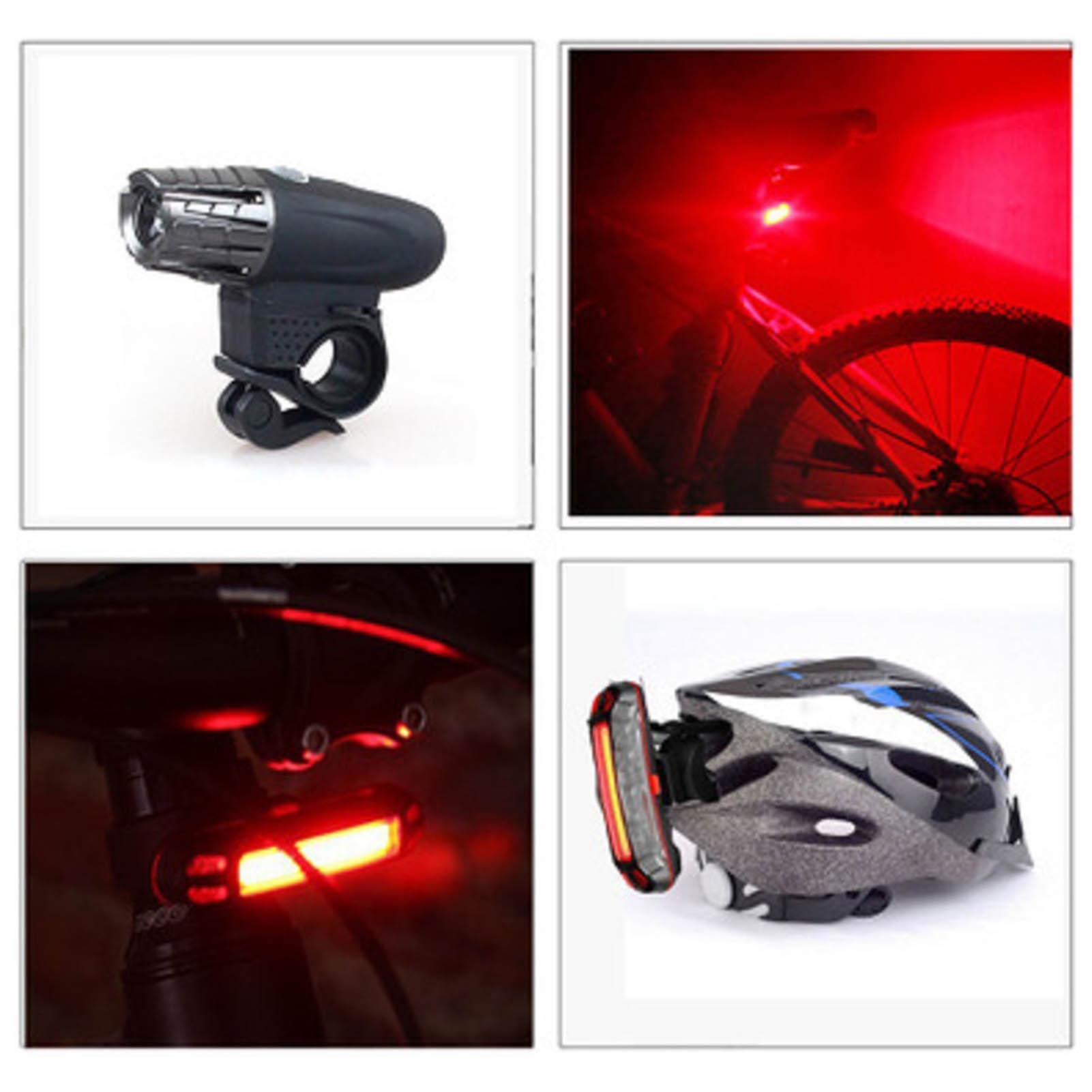 Fahrrad-vorder- Und Rücklicht-set, Wiederaufladbar, Scheinwerfer, Rücklicht Für Mountainbike, Rennrad, Kinderfahrrad