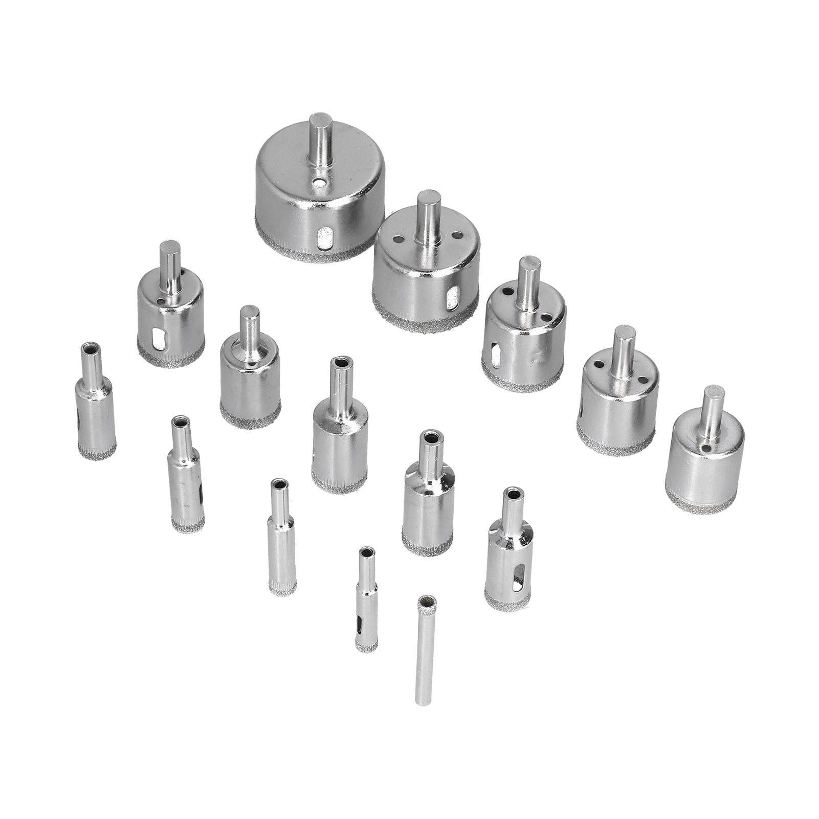 15-teiliges Diamantbohrer-set (6–50 Mm) Zum Öffnen Von Löchern In Keramik, Marmor, Glas, Holz, Ziegeln Und Tanks
