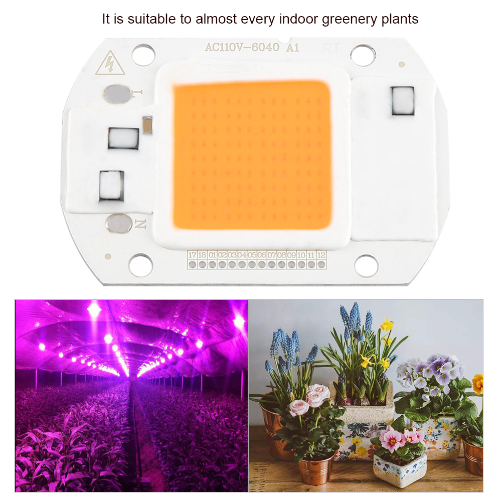 20w 110v Led-pflanzenlampe, Vollspektrum-cob-chip Für Sämlinge, Grünpflanzen Und Blumen, Hocheffiziente Gartenbaulampe.