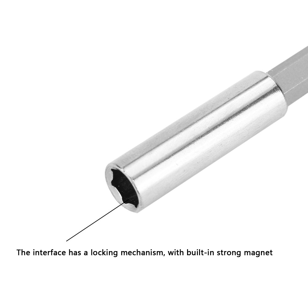 Packung Mit 10 Magnetischen Schnellwechsel-bithaltern (60 Mm) Mit 1/4"-sechskantverlängerung Für Schraubendreher Und Bohrmaschinen