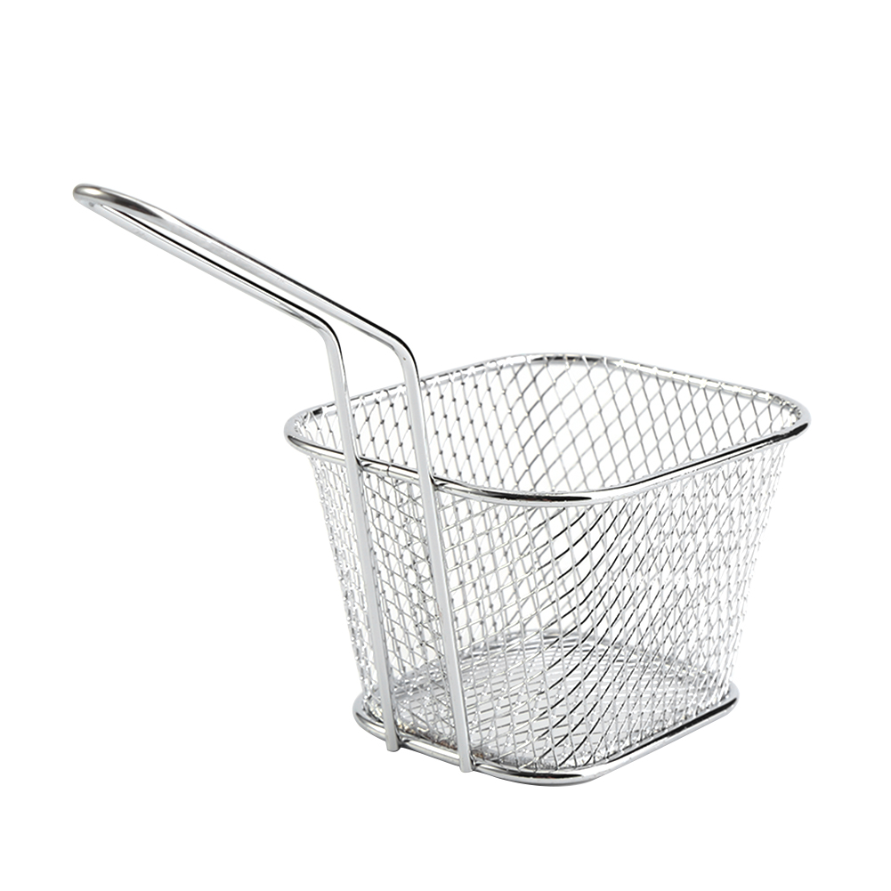 Mini-fritteusenkörbe Aus Edelstahl Mit Griffen, Frittierkörbe Für Pommes Frites, Küchenutensil, 8er-set