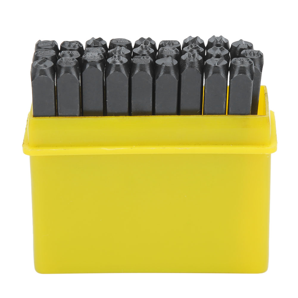 Set Mit 26 4-mm-buchstabenstempeln (a-z), Kohlenstoffstahl, Markierwerkzeuge Für Leder Und Metall, Aufbewahrungsetui
