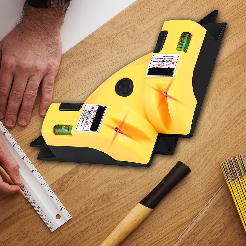 Set Mit 2 Vertikalen Und Horizontalen 90°-kreuzlaser-nivelliergeräten, Linienprojektionswerkzeug Für Baustellen, Wand- Und Bodennivellierung