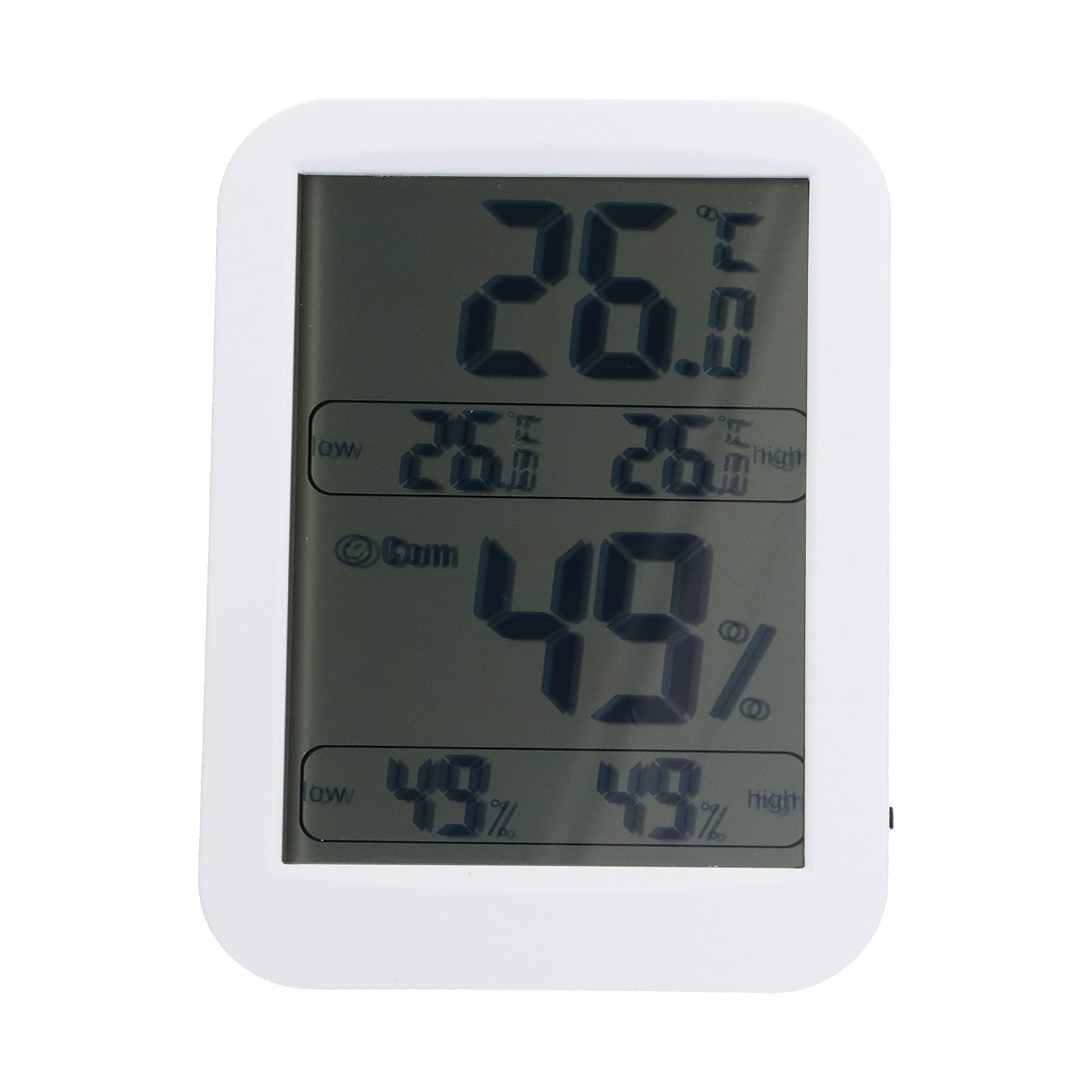 Digitales Thermometer-hygrometer Mit Großem Display, Speicherfunktion Sowie Temperatur- Und Feuchtigkeitsanzeige