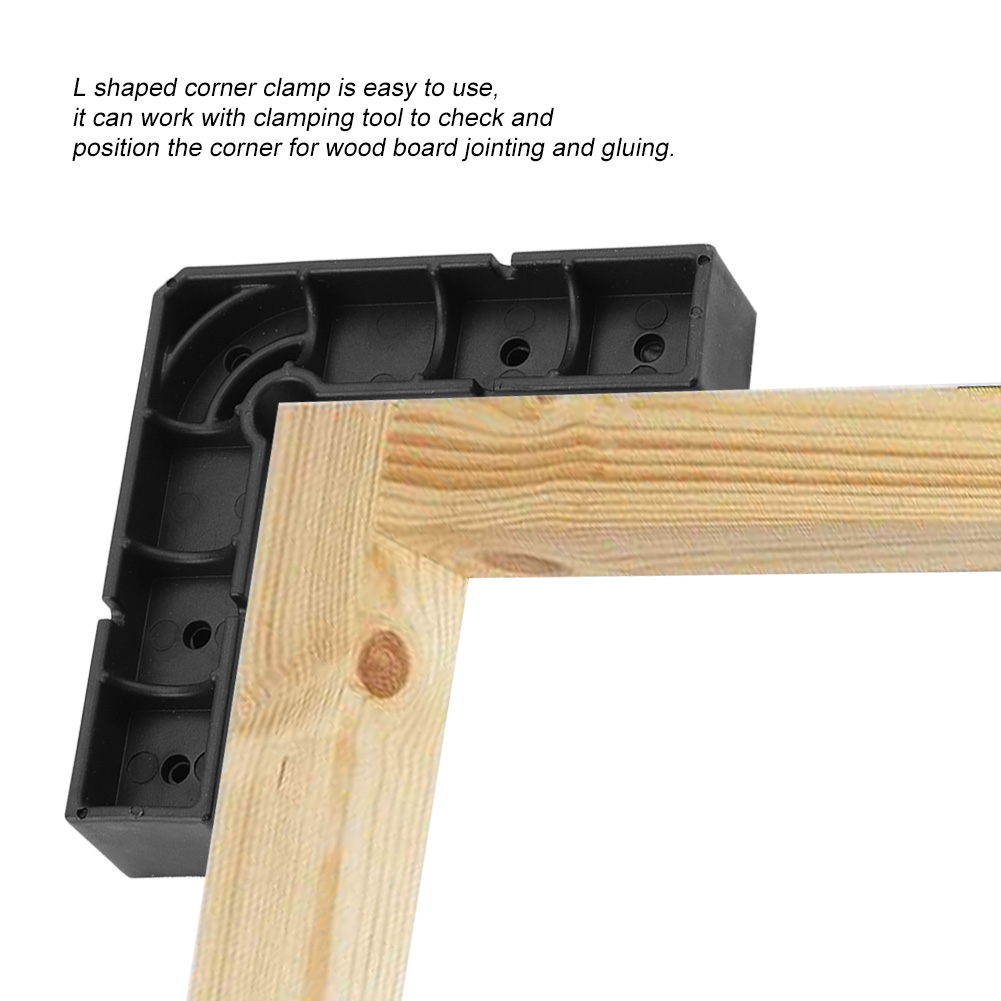 Set Mit 2 90° L-förmigen Winkelklemmen Für Bilderrahmen, Holzbearbeitungswerkzeug, Kompakte Rechtwinklige Klemme (9,5 X 9,5 X 2 Cm)