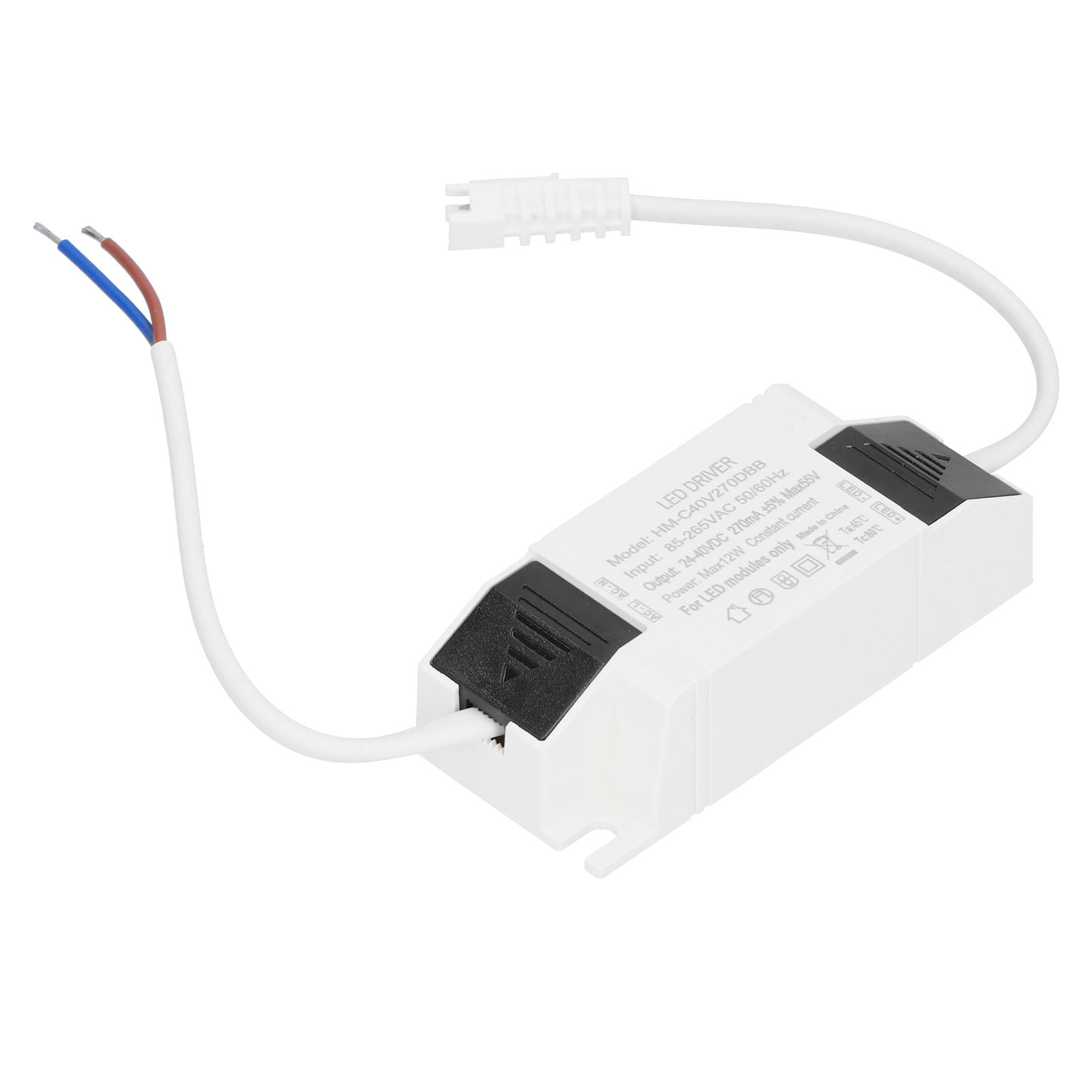12-w-led-netzteil, Konstantstromtreiber 270 Ma, Ac 85–265 V Eingang, Dc 24–40 V Ausgang, Beleuchtungstransformator