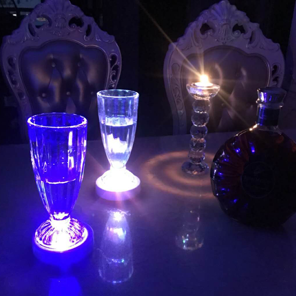 Led-untersetzer Mit Beleuchtung Für Gläser Und Flaschen, Weißes Muscheldesign, Weißes Licht, Batterielos, 1 Stück