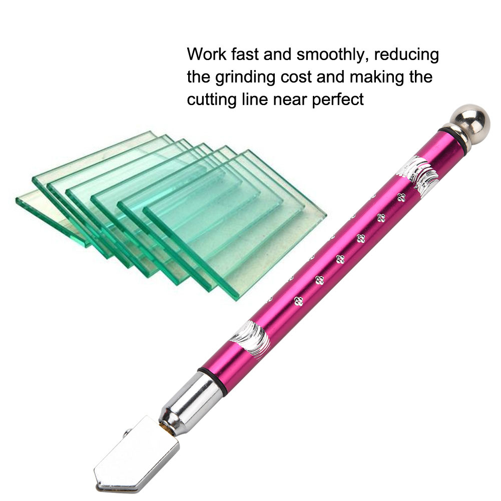 Tragbarer Glasschneider Mit Rad, Rutschfestem Griff, Schneidet Glas 3-15 Mm, Handwerkzeug Mit Violettem Griff, Präzisionsglasschneider.