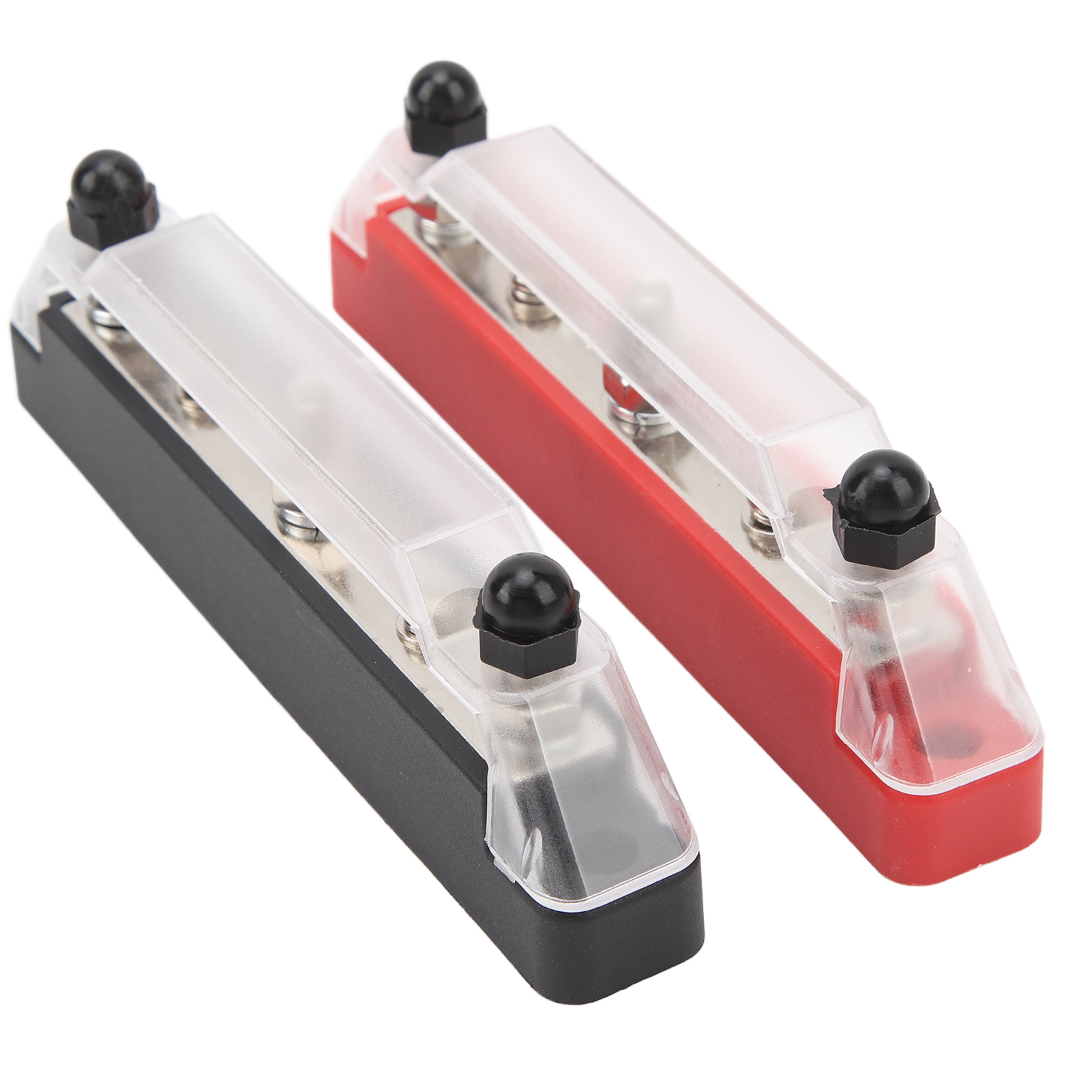 Set Aus 2 Verteilerschienen (150 A, 12–48 V), 3-poligem M6-anschlussblock Und 10 Steckverbindern Für Auto, Boot, Wohnmobil Und Wohnwagen