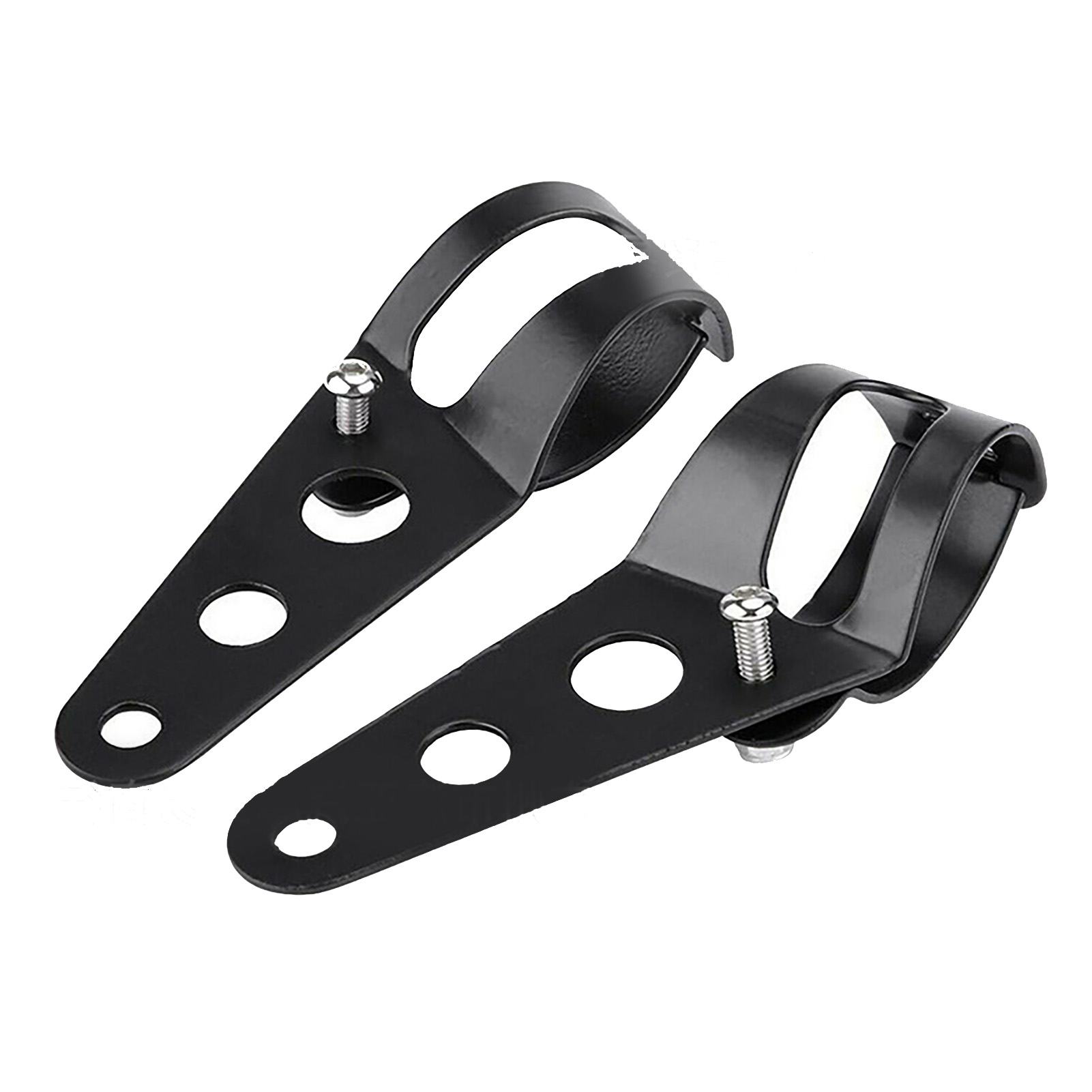 2 Schwarze Motorradscheinwerferhalterungen, Verstellbare Aluminium-fronthalterung Für 35–43 Mm Gabeln, Universelle Montagehalterung