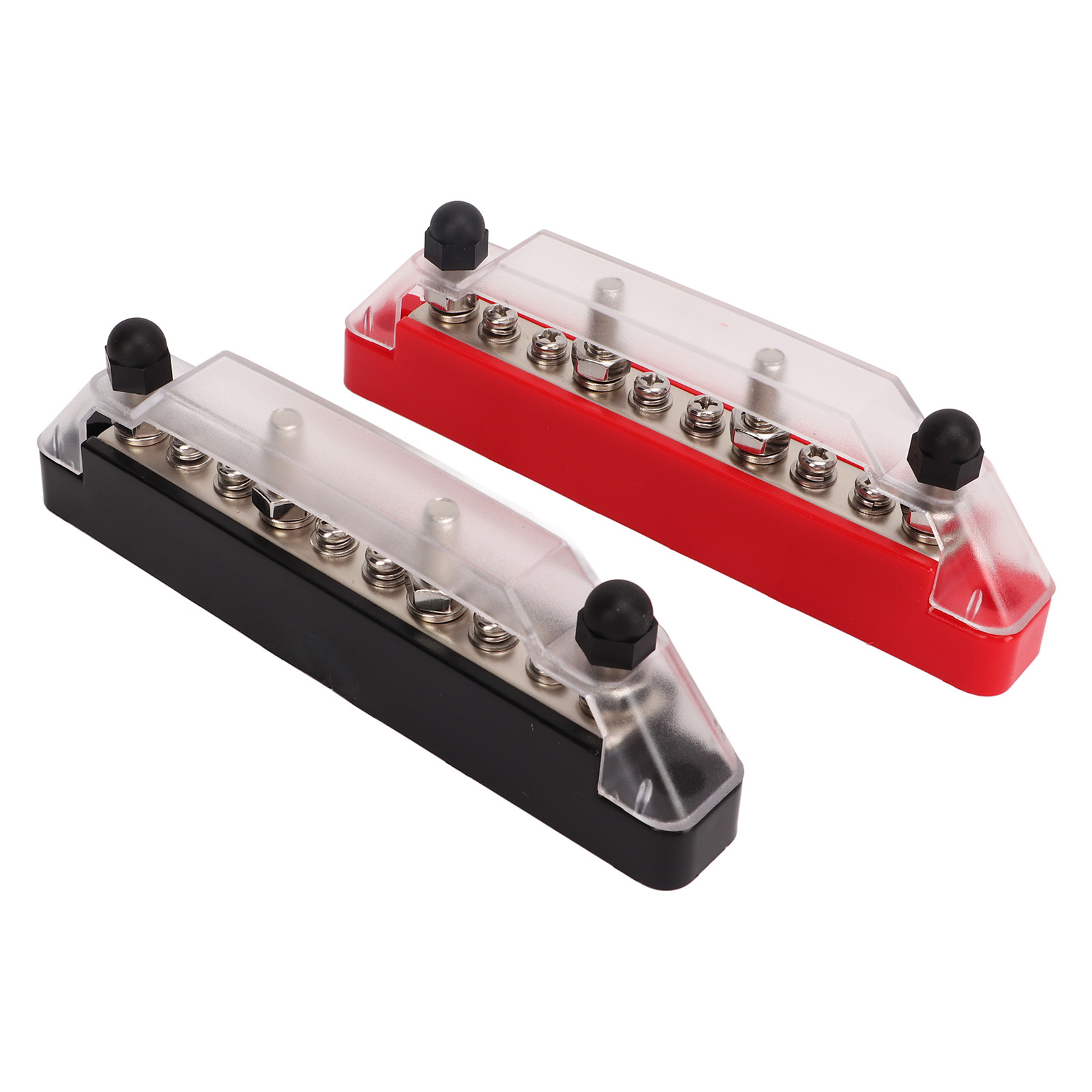 Set Mit 2 Omnibus-sammelschienen 48v 150a, 10 Klemmen + 20 Steckverbinder, Verteilerblock Für Pkw Und Wohnmobile, M6x4- Und M4x6-schrauben