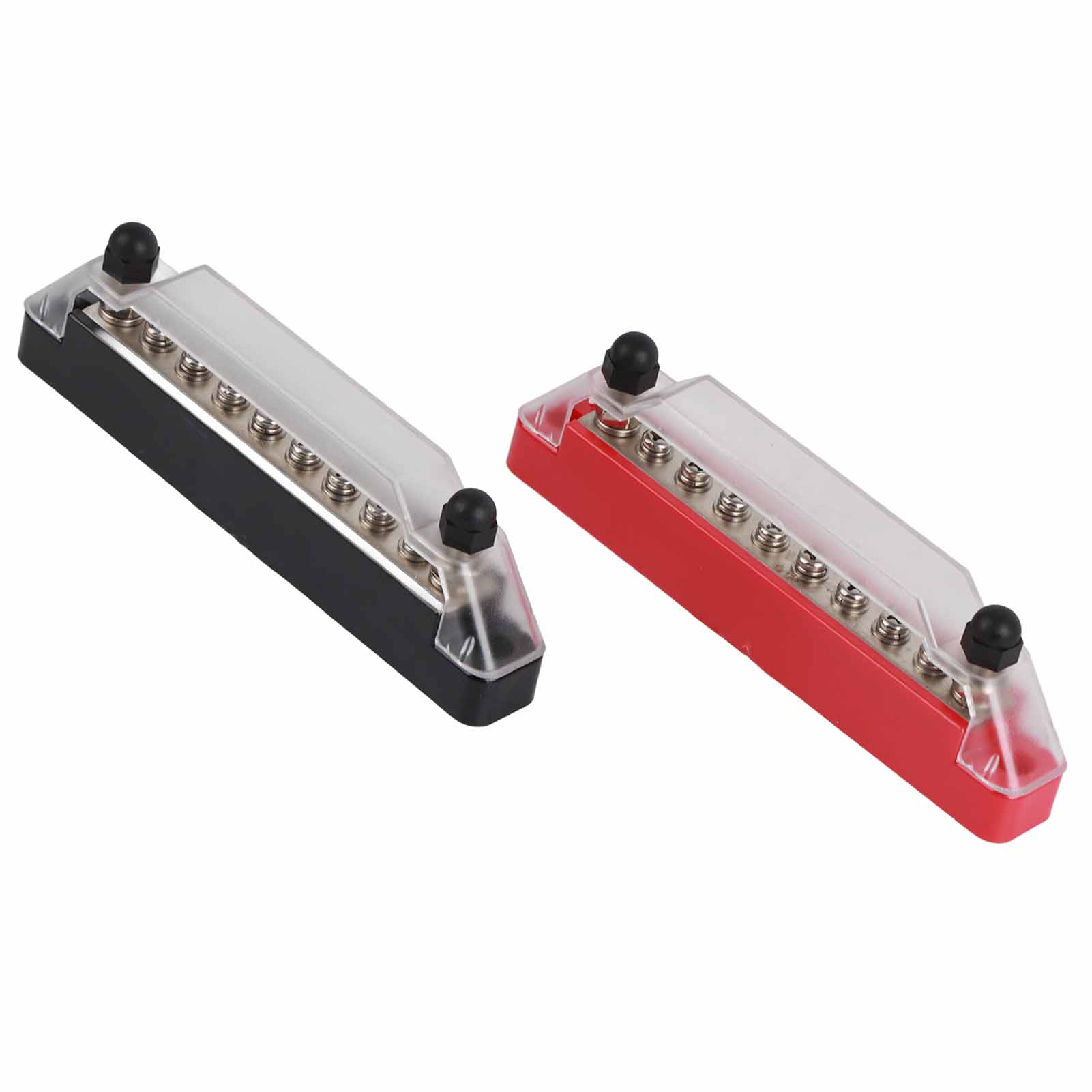 Set Aus 2 48v 150a Verteilerschienen, 10 Klemmen + 20 Steckverbinder, Anschlussblock Für Pkw/wohnmobil, M6x2 Und M4x8 Schrauben