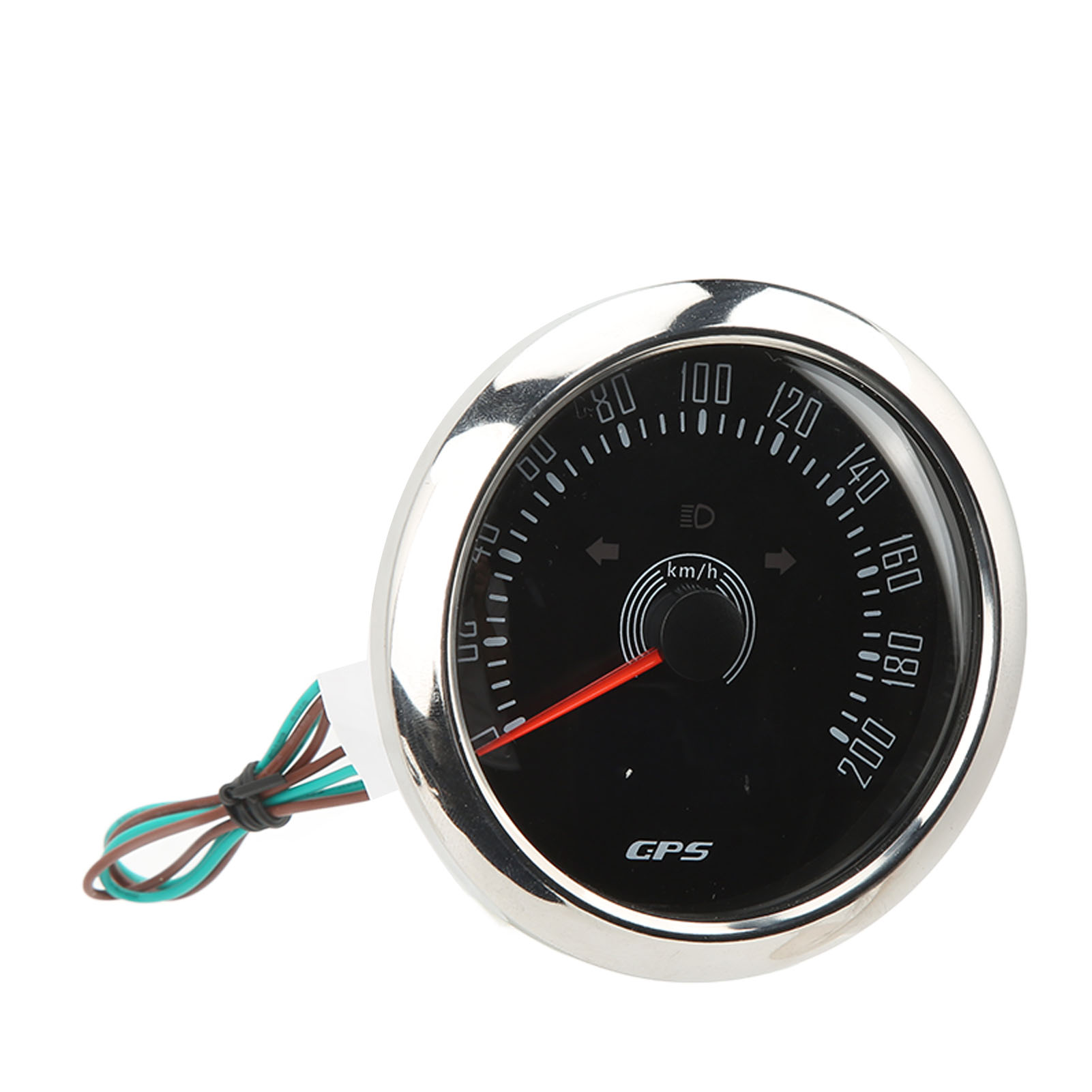 3-in-1 Gps-tachometer Bis 200 Mph (ca. 320 Km/h), 85 Mm, 9–32 V, 7-farbige Hintergrundbeleuchtung, Beschlagfrei, Universell Einsetzbar Für Boot, Auto, Wohnmobil, Motorrad, Schwarzes Zifferblatt
