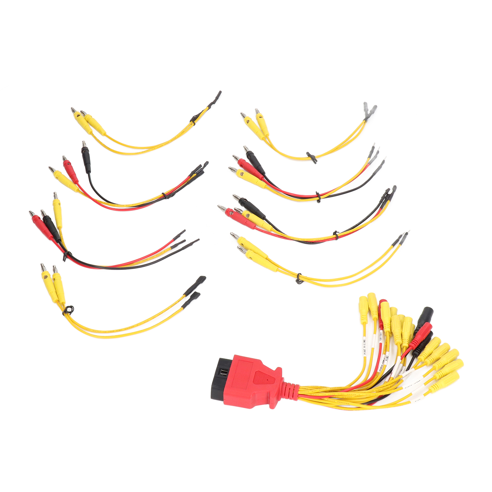 16-poliger Obd2-stecker (männlich), Diagnoseadapterkabel Mit 20 Universellen Kfz-verlängerungskabeln