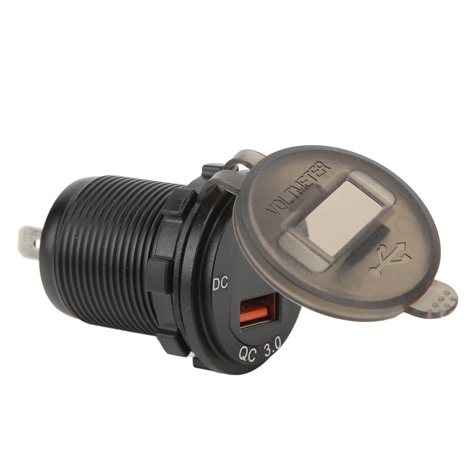 Usb-kfz-ladegerät Mit Schnellladefunktion (qc/pd), 12–24 V, Wasserdicht, Mit Spannungsanzeige, Universell Für Motorrad Und Boot