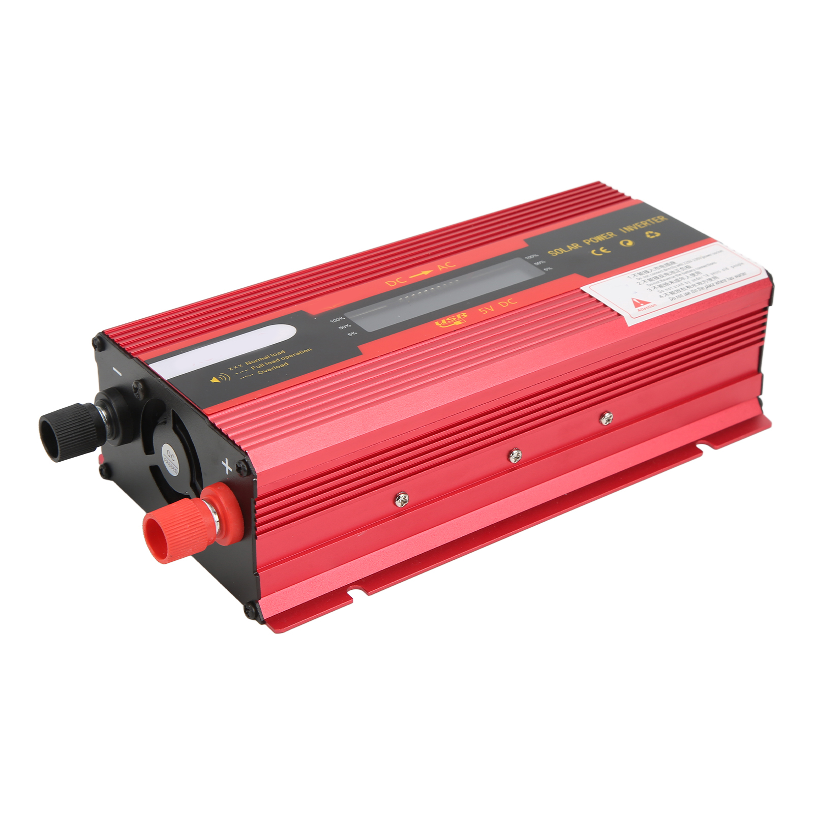 12v/24v Auf 220v Modifizierter Sinus-wechselrichter Für Auto, Universalstecker, Usb-anschluss, Lcd-bildschirm, Roter Wechselrichter