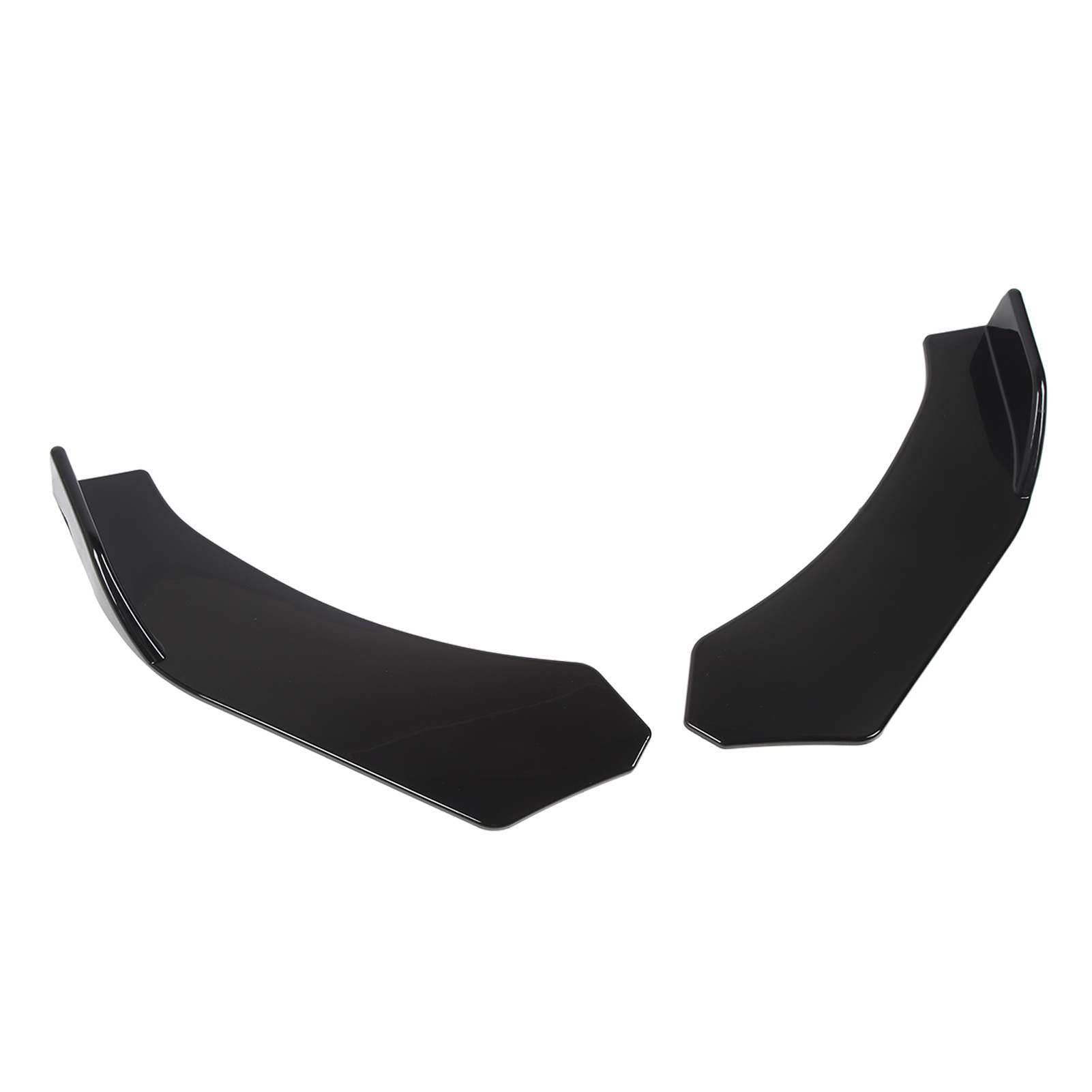 2x Universal Frontspoiler, Glänzend Schwarz, 57 Cm, Linke Und Rechte Stoßstangenlippen-splitter Für Autos